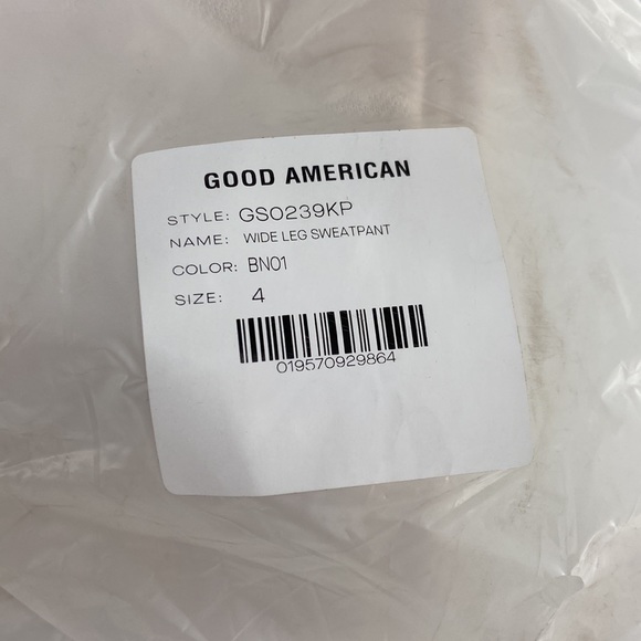 Good American Bone001 Wide Leg Sweatpant XL - Picture 9 of 10